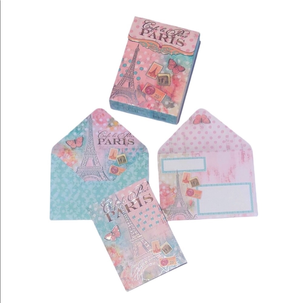 Pooch & Sweetheart Cafe Le Petit Paris Note Cards in Embellished Pouch (73749)